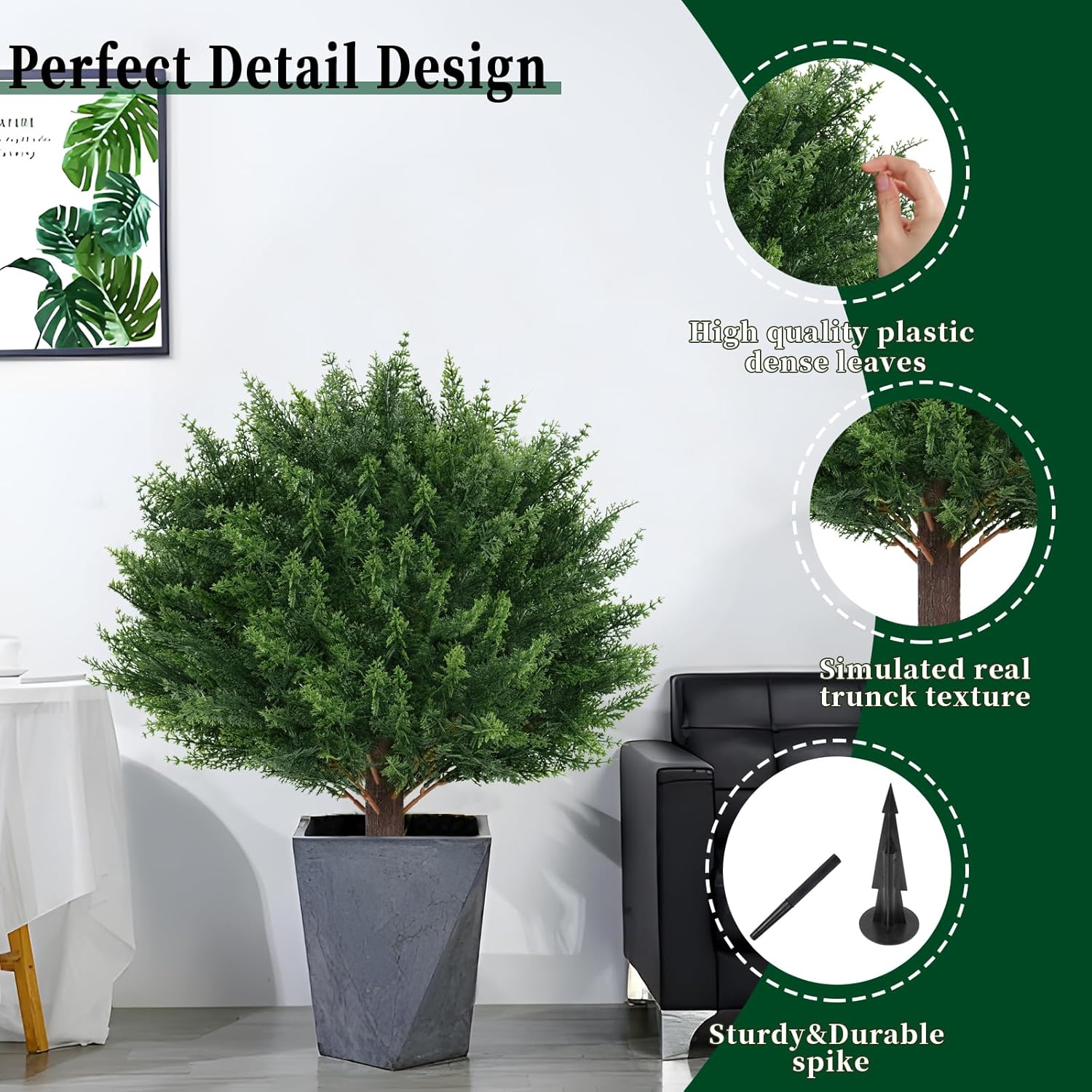 

Искусственные Топиарные Шаровидные Деревья из Кедра, 16 , Устойчивые к УФ-лучам Искусственные Вечнозеленые Кустарники, Растения с Земляным Колом, Искусственные Растения для Улицы, Дома, Переднего Крыльца