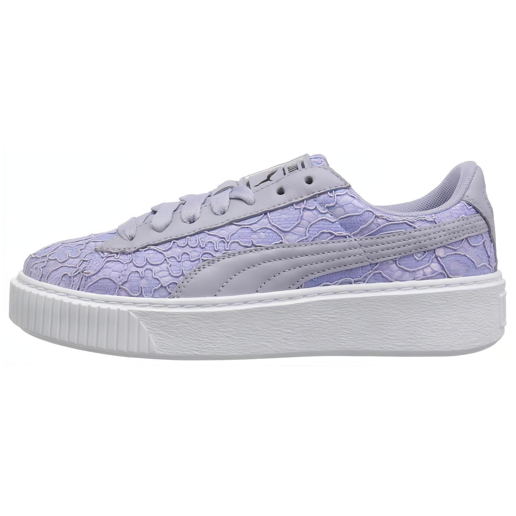 (WMNS) PUMA Basket Platform Fo Blue Lace Up Icelandic Blue Women s 364091-03 EU 40
