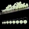100Pcs Hard Fishing Beads Stopper Luminously Round Fishing Space Beans Stops Luminously  Fishing Line Beads Lure Accessories
