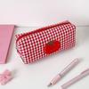 Cloth Checkered Korean Style Pencil Case Tomato Pen Bag Pencil Pouch  Girl Kids Children