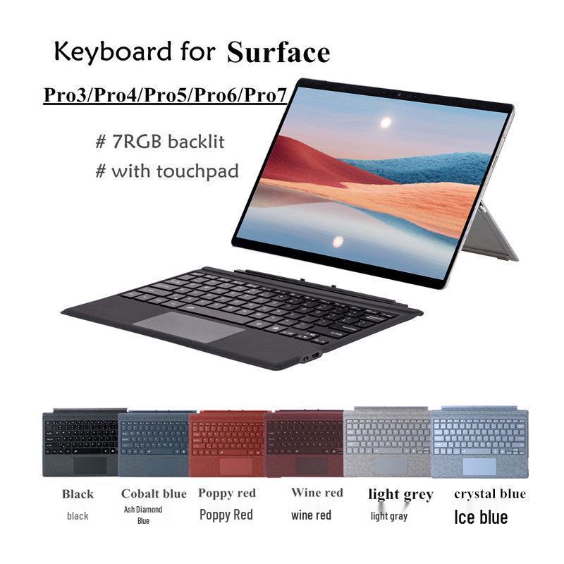 Magnetic Backlit Keyboard Cover for Microsoft Surface Pro 3-11 Tablets
