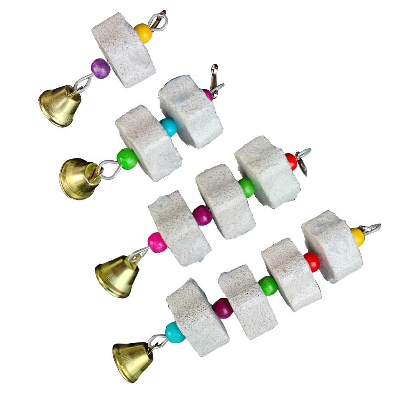 Bird Molar Toy Parrot Grinding Stone Molar Stone Parakeet Chinchilla Squirrel Molar Bird Cage Toy Bird Cage Accessories