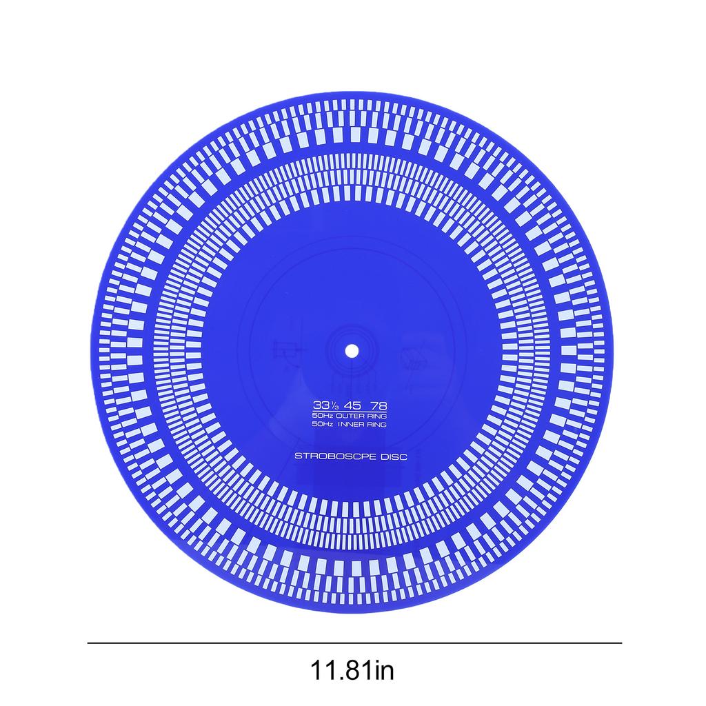 LP Stroboscope Mat 11.81 in X 3mm Calibration Strobe Disc Double Sided 33/45/78 RPM for Record Players Tests Rotational Speed