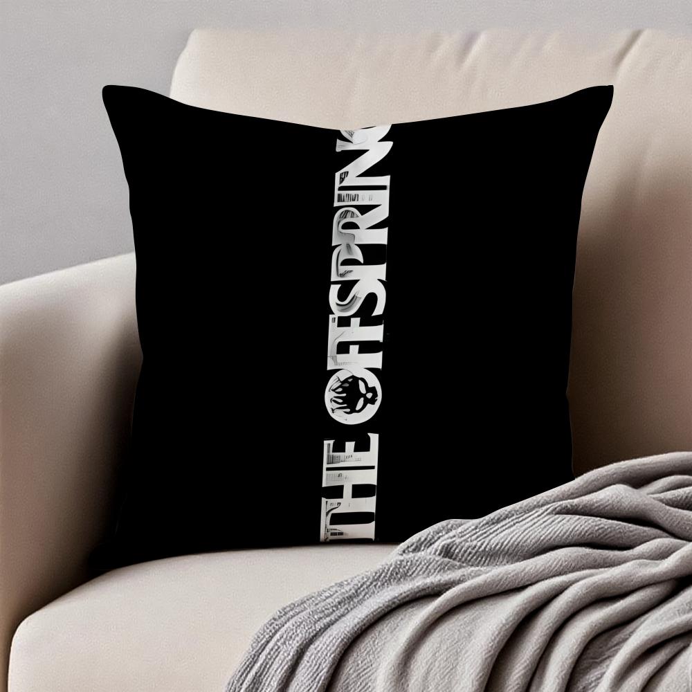 TThe OffspringS Fashion Cool Cushion Cover Pillowcase Antidustmite Invisible Zipper Short Plush Sofa Cushion