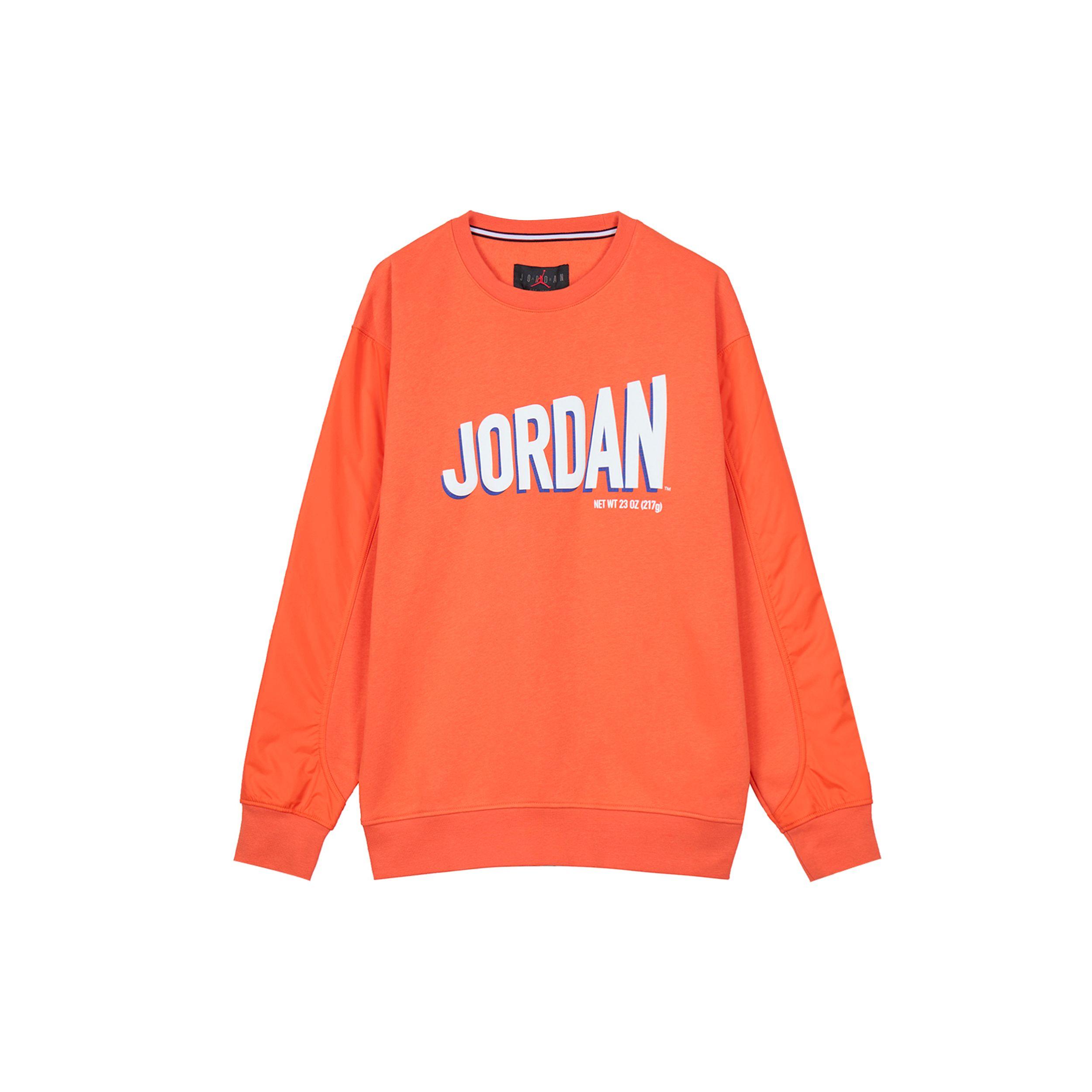 

Флисовая спортивная повседневная толстовка с вышитым логотипом Jordan, мужские топы оранжевого цвета DV7589-817 XL