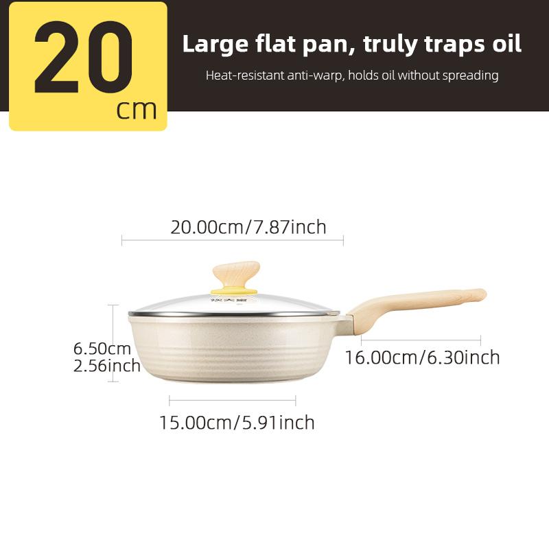 

COOKER KING Сковорода, которая не пачкается, Сковорода с антипригарным покрытием, Сковорода с плоским дном, Сковорода для жарки, Жарка овощей, Индукционная плита, Газовая плита