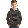 Felpe da Caccia al Cervo per Ragazzi Animali Mimetismo Outdoor Stampa Completa 3D Primavera Autunno Vestiti per Bambini Semplice Casual Felpa Top