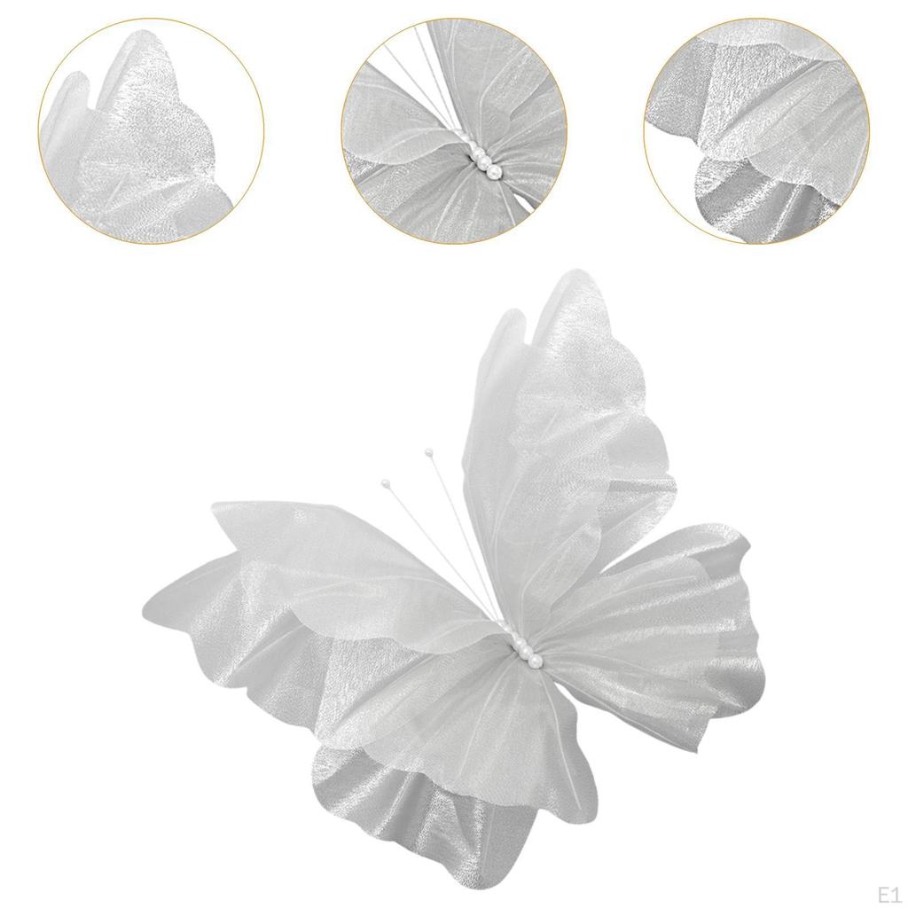 Seidengarn Künstlicher Schmetterling Falsches Netz, Party 50cm Display Mariage Deko Schmetterling, Wand
