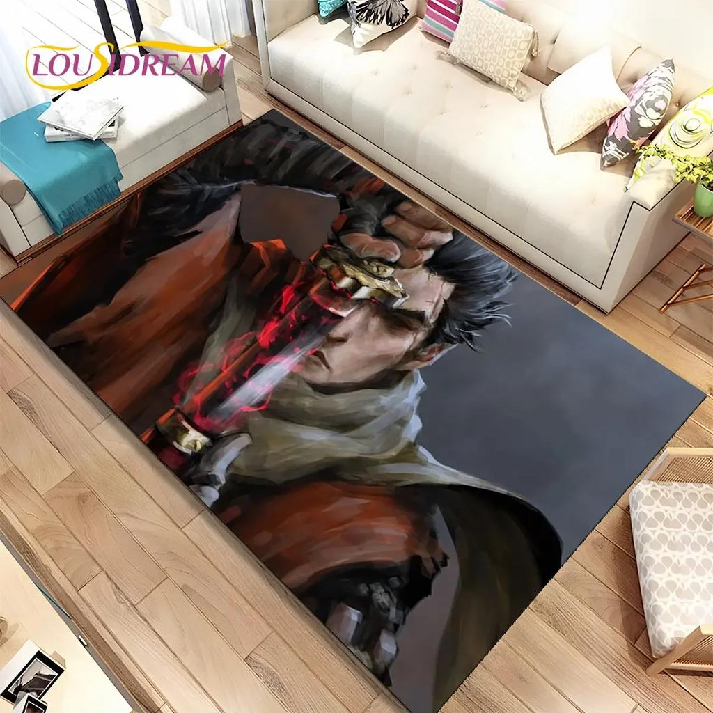 3D HD Sekiro Series Game Gamer Area Rug,Carpet Rug for Home Living Room Bedroom Sofa Doormat Decor,kids Play Non-slip Floor Mat
