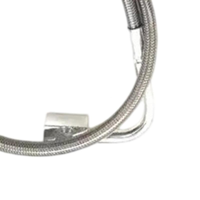 89708 Rear Brake Lines 2PCS Extended Braided- Stainless Steel Fit 4-6in Lift Jeep- Wrangler- JK 2007-2018 Replacement Parts Kit