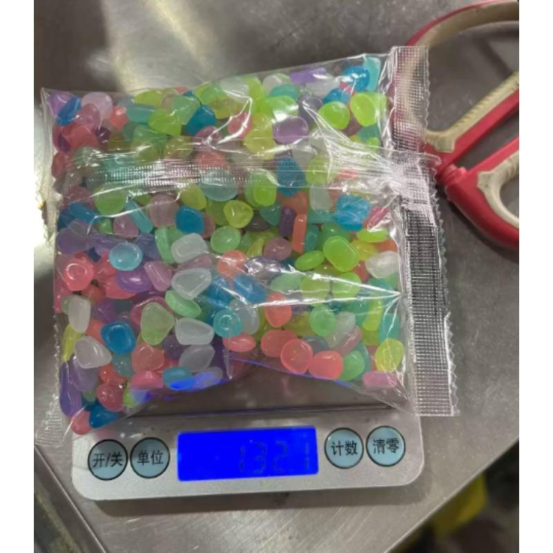 500 Pieces Luminous Blue Stones | Outdoor Garden Pathway Decor, Landscape Lighting for Potted Plants and Aquascapes, Made of Plastic