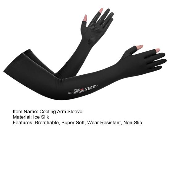 1 Paar UV-beständige Sonnenschutz-Armstulpen, atmungsaktiv, feuchtigkeitsableitend, superweich, elastisch, kühlende Kompressions-Armstulpen, Sommerhandschuhe