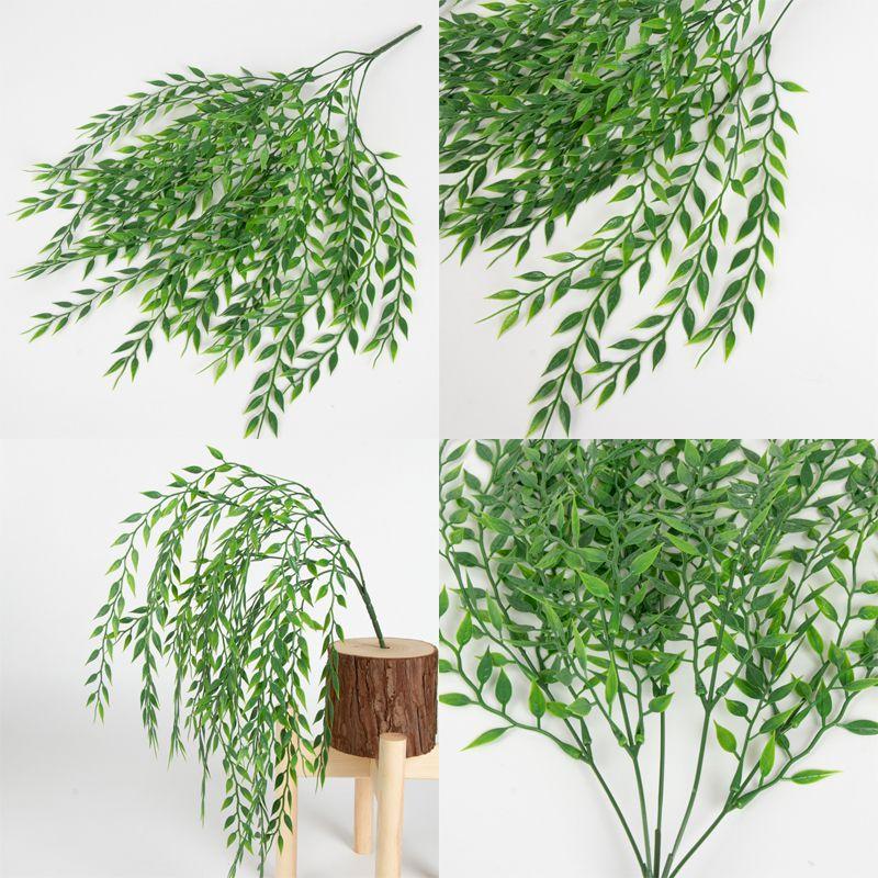 52 Cm Artificial Weeping Willow Hanging Green Ivy Vines For Elegant Home Decor