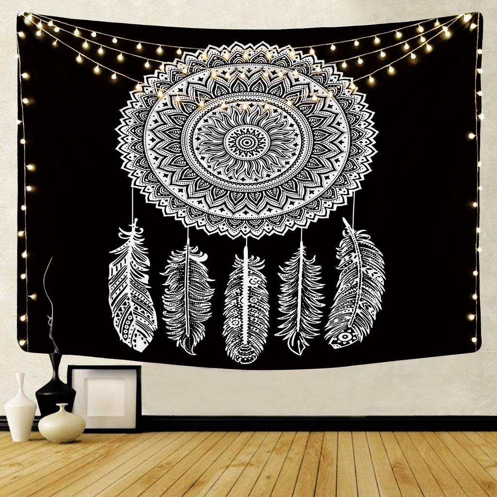 Large Mandala Pattern Indian Tapestry Wall Hanging Decoration Bohemian Beach Towel Polyester Thin Blanket Yoga Shawl Travel  Mat
