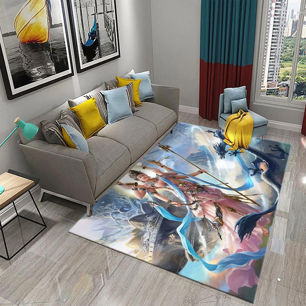 3D Ancient Greek Mythology Carpet for Non-slip Doormat Kitchen Bathroom Mat Living Room Floor Carpet Welcome Bedroom Decor Rugs