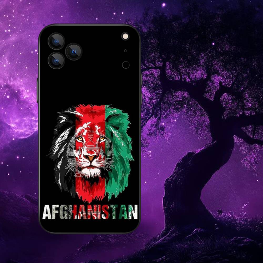 

Flag of Afghanistan Phone Case For iPhone 17,16,15,14,13,12,Pro,Max,Plus,E,SE4,Air,Mini Black Soft Box iPhone16pro