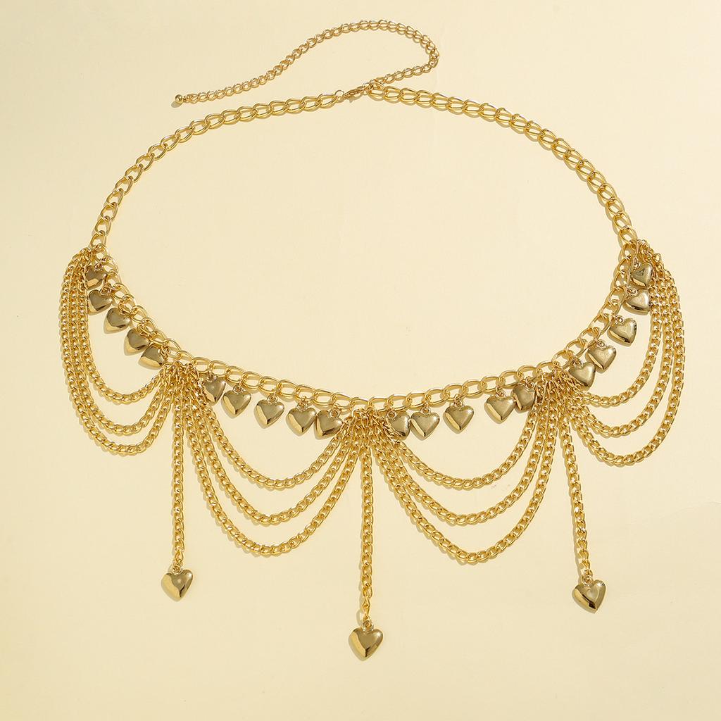 Heart Stars Tassel Waist Chain for Women Summer Beach Bikini Body Chains Jewelry Gifts