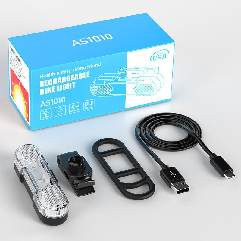 Bicycle lights for night riding mtb taillights high brightness waterproof shock-absorbing USB charging rotatable light