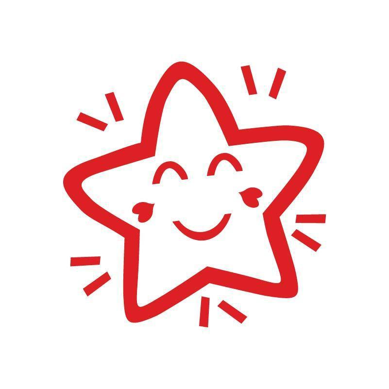 Mała Okrągła Pieczątka Nauczyciela: Pięcioramienna gwiazda dla zachęty i kontroli jakości