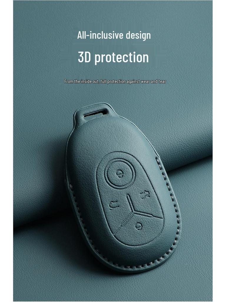 Geely Star Wish Key Cover - Original Color Remote Protective Case with Key Ring and Bag, Car Accessory