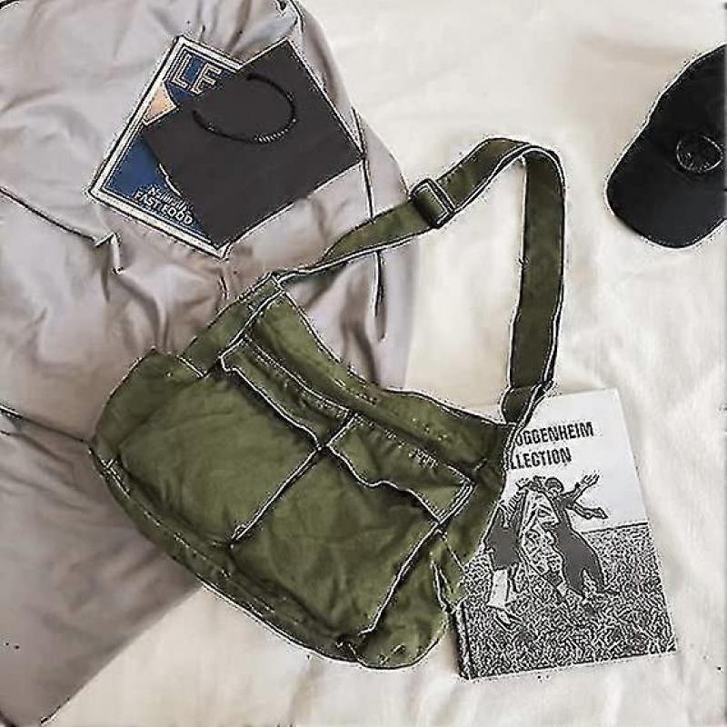 Canvas Messenger Bag Große Hobo Umhängetasche Mit Mehreren Taschen Canvas Schultertasche Für Damen Und Herren