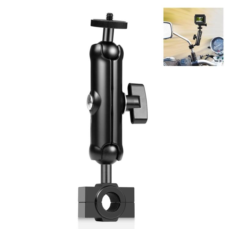 

PULUZ Motorcycle Holder Rearview Mirror Fixed Mount for GoPro and Other Action Cameras (Black) чёрный