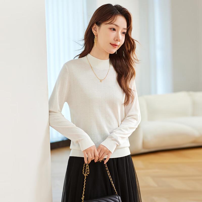 CARBAMMI Women's Cashmere Wool Blend Pullover Sweater