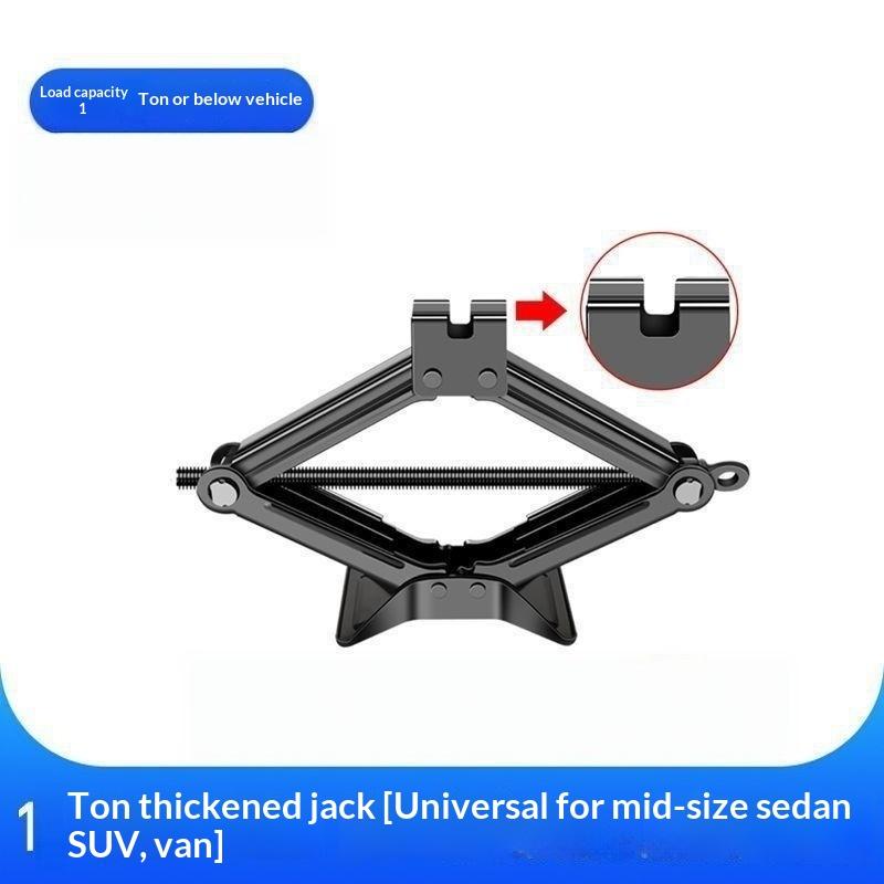 1Pcs Heavy Duty Scissor Car Jack Labor Saving Steel For Tire Change Roadside Emergency