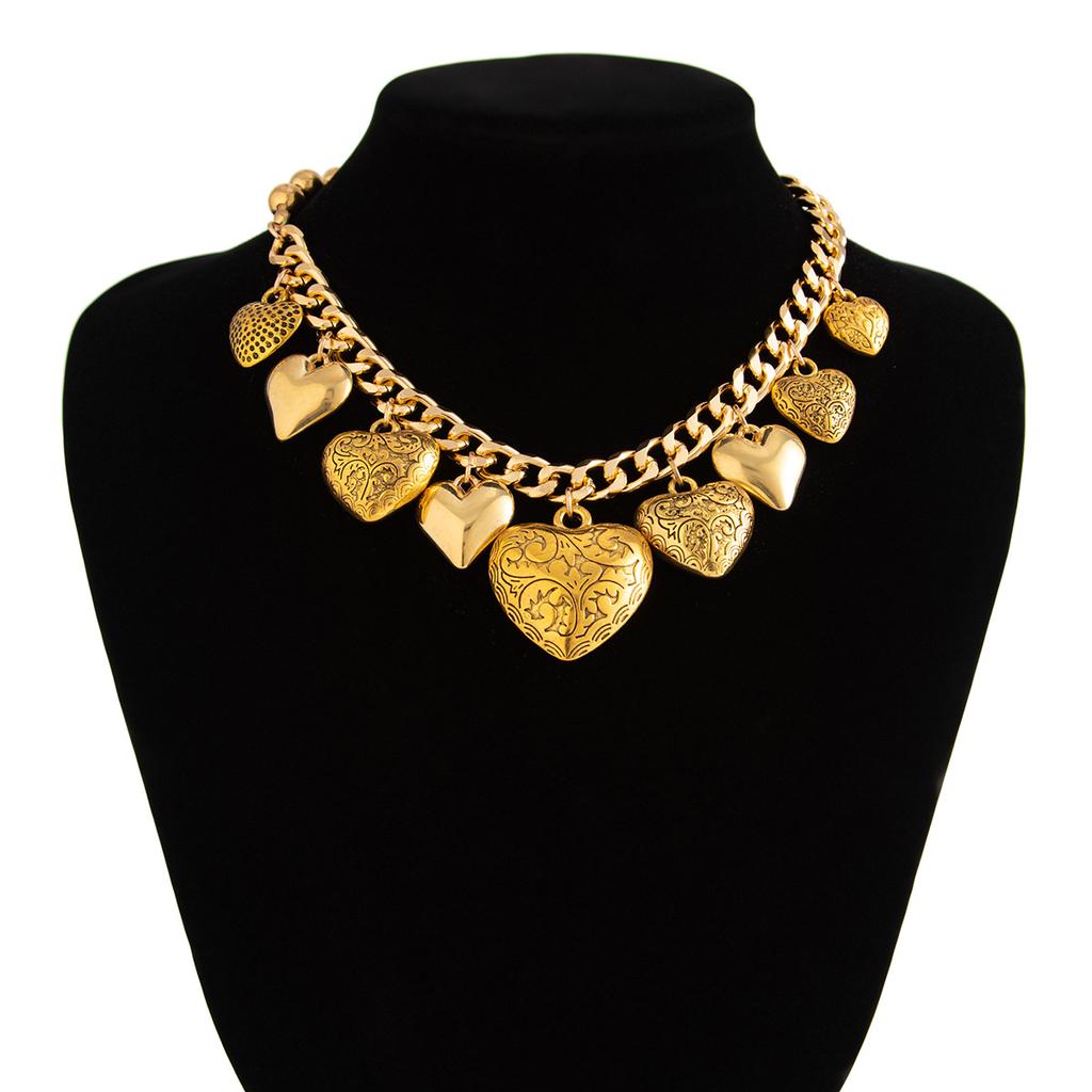 Vintage Halsband Halskette für Frauen Punk Herz Anhänger Hip Hop Schmuck Zubehör