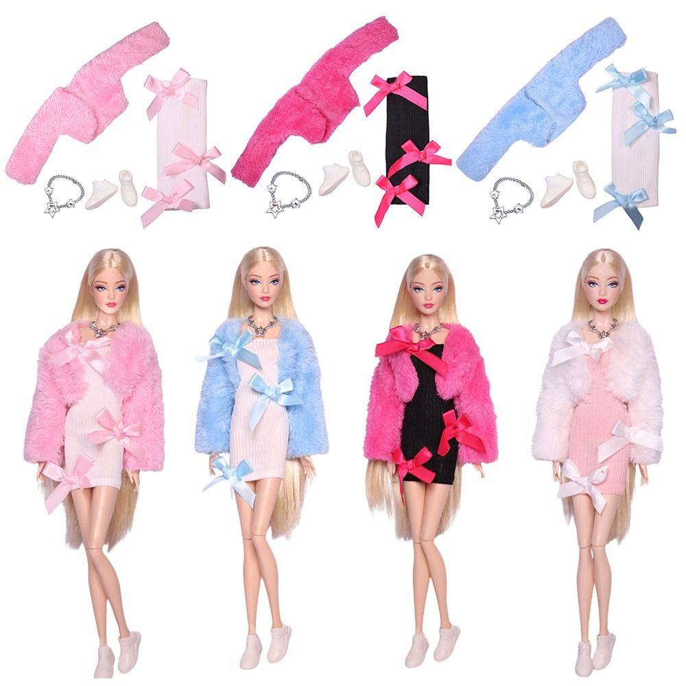 

Casual Wears 30cm Doll Clothes Fashion Plush Coat New Princess Winter Coat for 1/6 BJD 11.5 Dolls 1