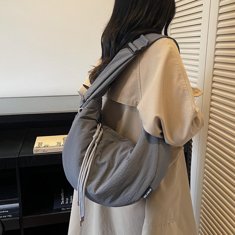 Effen Kleur Schoudertas Dames Lichtgewicht Grote Capaciteit Crossbody Tas