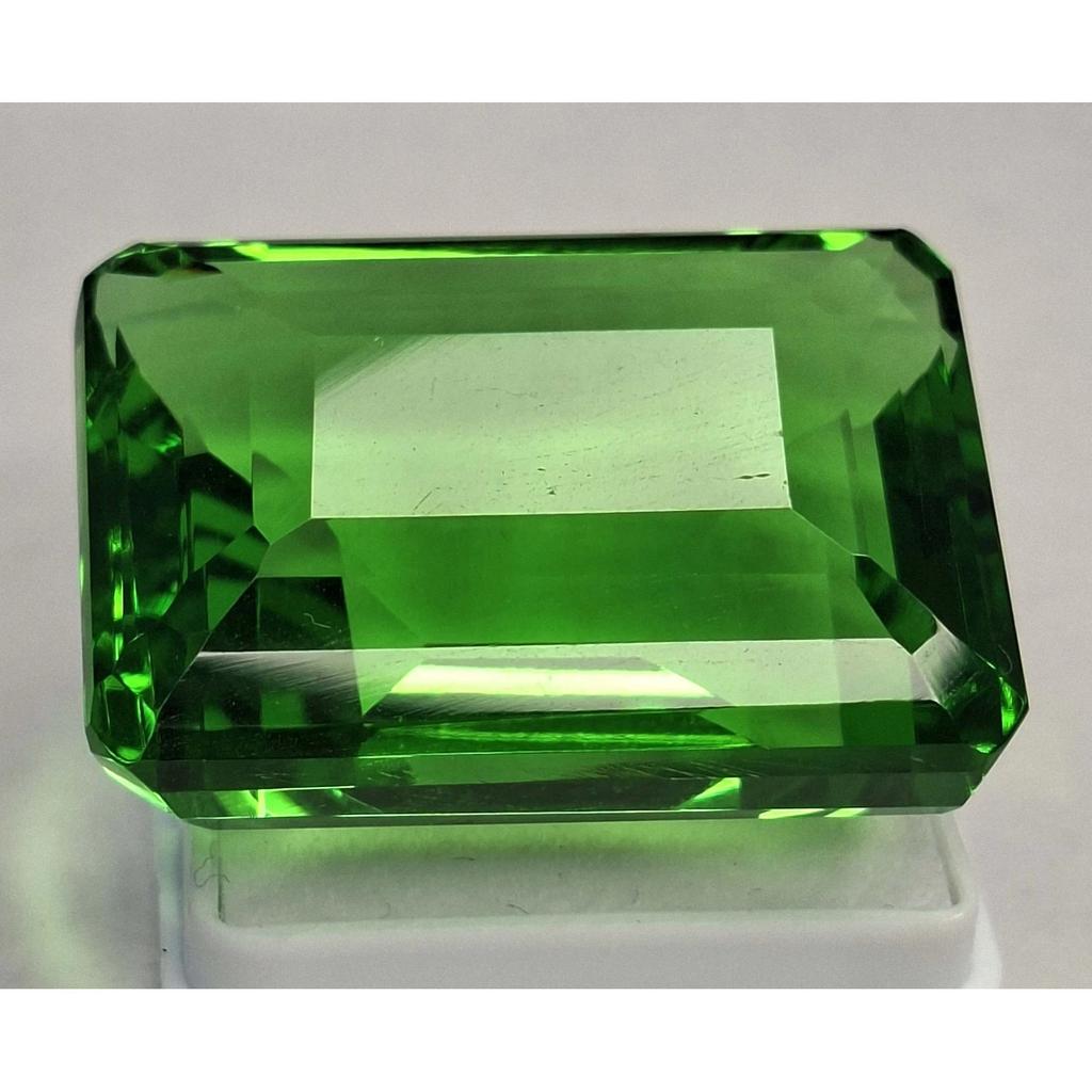 Certified Natural Green Color Topaz Emerald Cut 92-94 Ct Fabulous Gemstone
