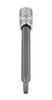 TORX TX20 bit on 1/4" socket, long, 87 mm