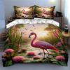 Flamingo Water Scenery. Bedding Duvet Cover Sets Duvet Covers Pillowcases Gifts (1 * Duvet Cover 2 * Pillowcases, Without Duvet Insert)