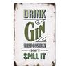 Plaque Metal Tin Signs Drink Gin Tonic Wall Decoration Vintage Art Posters Iron Painting for Man Cave Home Cafe Garden Club Bar