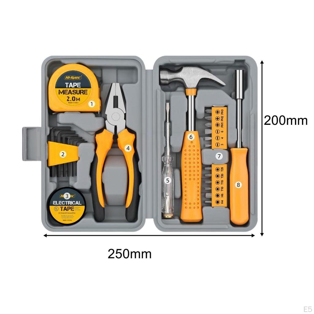 24 Pieces Household Tool Kit for Home Office Garage Repair DIY Hand Tools