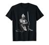 Medieval Knight Kneeling - Full Plate Armor with Sword T-Shirt
