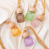 1Pcs Colorful Frosted Glass Bottle Container 11Ml Empty Car Perfume Bottle Aromatherapy Bottle Car Pendant Decoration
