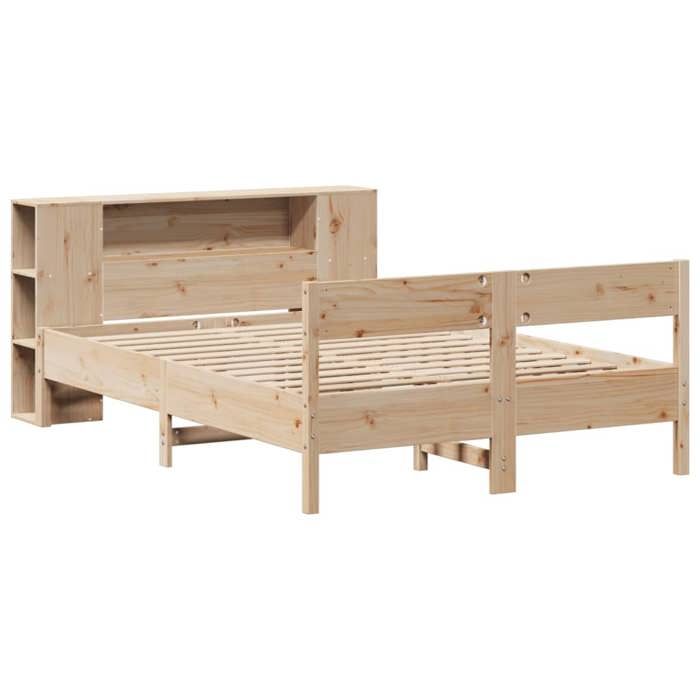 VidaXL Lit bibliothèque sans matelas 120x200 cm bois de pin massif 3322951