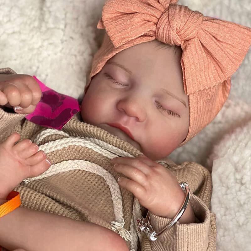 45 CM/17 inch Reborn Doll Full Body Soft Vinyl Simulation Baby Doll reborn doll gift for family Vinyl Girl Body Reborn Doll
