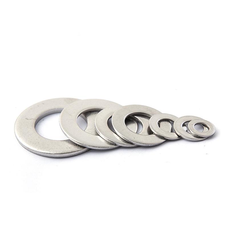 180Pcs Stainless Steel Flat Washer Assortment M2-M10 Sizes With Storage Box O-Ring Fasteners Polished Surface Easy Installation