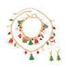 Creative Christmas Tree Gift Pendant Necklace, Festive Santa Bell Collarbone Chain Necklace