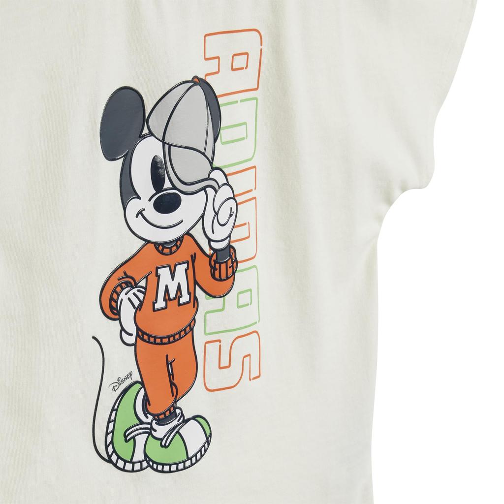 Adidas Short Sleeve Kids Disney MM KLJ60 Off Burst T-Shirt White/Lime (JL9169)