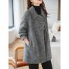 Cappotto di lana elegante e ampio per le donne: Giacca invernale lunga in stile coreano