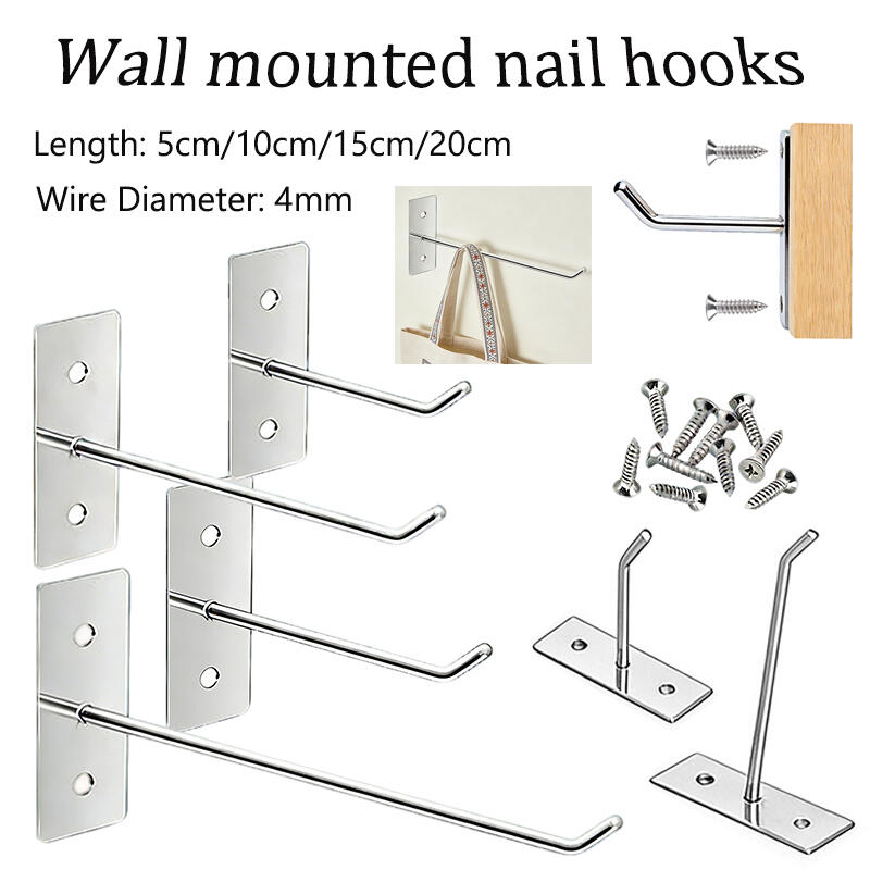 Wall Hook Hole Board Hook Single Line Hook Steel Hardware Tool Hammer Pliers Wall Mount Hook Durables Pegboard Hammer Plier