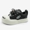 Ouder smiler silk open smile canvas shoes women's low-top round head casual shoes thick-soled heightening big head shoes