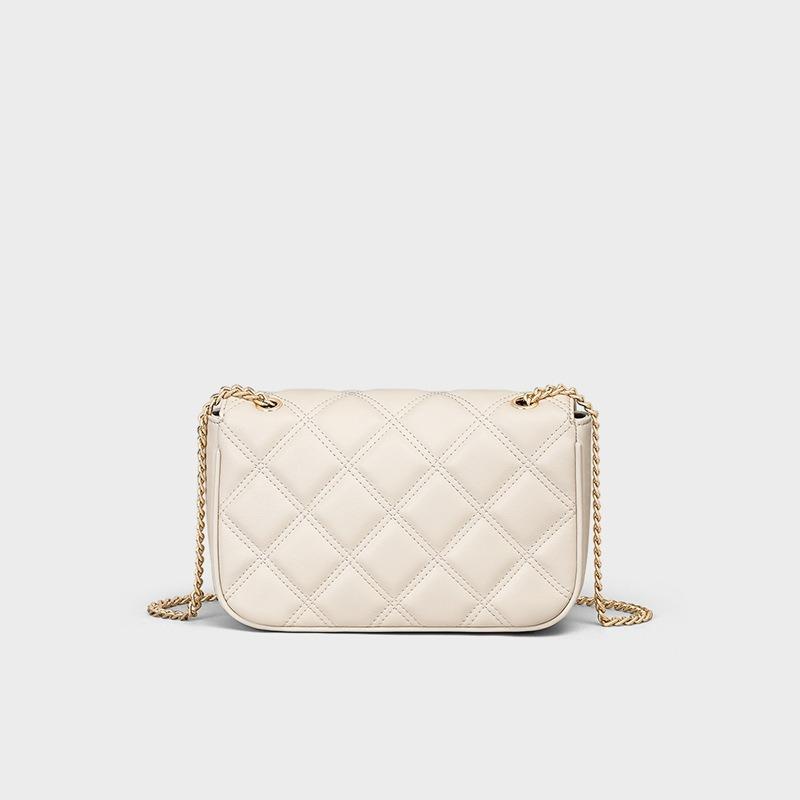 Bag Women's New Leather Women's Bag Crossbody Bag Rhombus Chain Premium Sense Shoulder Underarm Bag