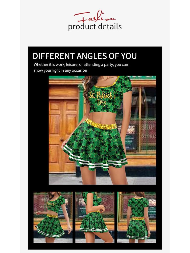 Plaid Short Skirt Suit - Women's St. Patrick's Day Casual European & American Style (2026)