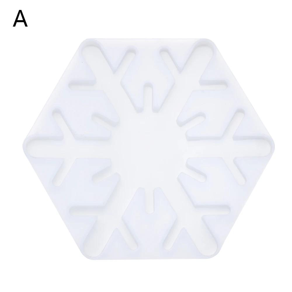 Christmas Snowflakes Coaster Casting Mold Silicone Mould DIY Crystal Epoxy Resin Mold Christmas Tree Pendant Ornament Making