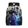 N-Narutoes Uchihas Sasukes Backpacks Women Men Casual Bookbag for School College Action Combat Manga Film Bags
